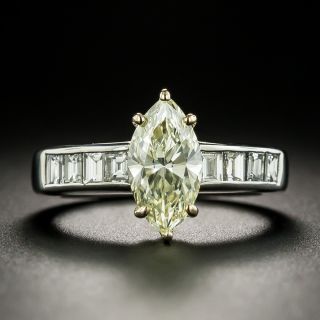 Estate 1.51 Carat Marquise Diamond Ring - GIA S-T VS1 - 3