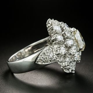 Estate 1.51 Carat Pear Shape Diamond Cocktail Ring - GIA 
