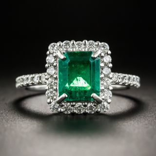 Estate 1.52 Carat Emerald and Diamond Ring - 1