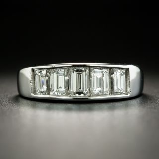 Estate 1.52 Carat Total Weight Baguette Diamond Band Ring - 2