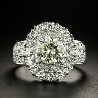 Estate 1.56 Carat Diamond Halo Ring - GIA - 2