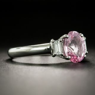 Estate 1.57 Carat No-Heat Pink Sapphire and Diamond Ring