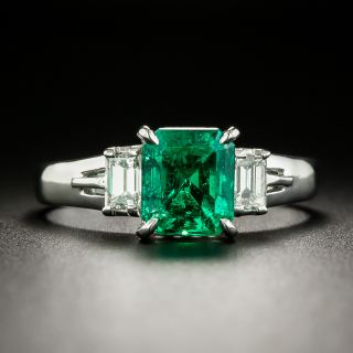 Estate 1.60 Carat Emerald and Diamond Ring - 2