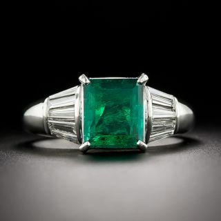 Estate 1.61 Carat Colombian Emerald and Diamond Ring - GIA F1 - 3