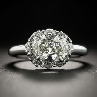 Estate 1.63 Carat Oval Diamond Ring - GIA K SI1 - 2