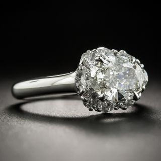 Estate 1.63 Carat Oval Diamond Ring - GIA K SI1