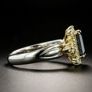 Estate 1.65 Carat No-Heat Australian Sapphire and Diamond Ring