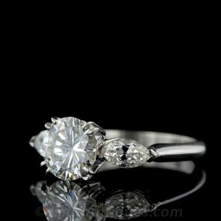 Estate 1.65 Carat Round Brilliant Cut Diamond Engagement Ring