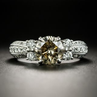 Estate 1.71 Carat Fancy Light Brown Diamond Engagement Ring - GIA - 2