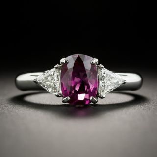 Estate 1.80 Carat Purple Sapphire and Diamond Ring - 1