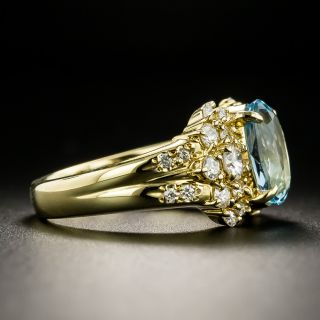 Estate 1.83 Carat Aquamarine and Diamond Ring