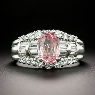 Estate 1.88 Carat Pink Sapphire and Diamond Ring - 3