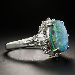 Estate 1.91 Carat Opal and Diamond Ring