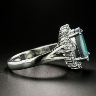 Estate 1.95 Carat Black Opal and Diamond Ring