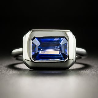 Estate 1.97 Carat Emerald-Cut Sapphire Ring - 2