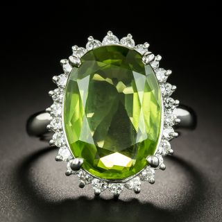Estate 10.32 Carat Peridot and Diamond Ring - 2