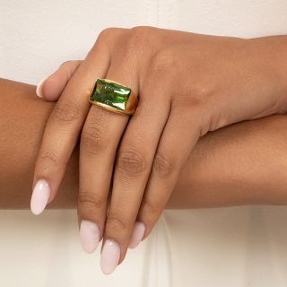 Estate 11.00 Carat Tourmaline 18K Ring, Italian