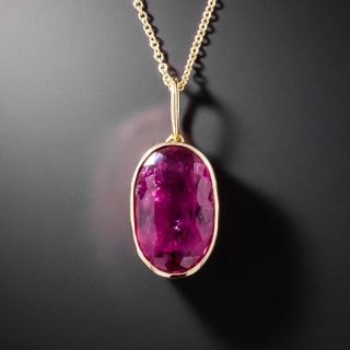 Estate 11.46 Carat Pink Tourmaline Pendant  - 1