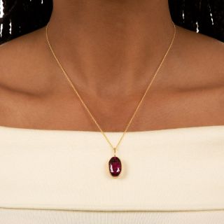 Estate 11.46 Carat Pink Tourmaline Pendant 