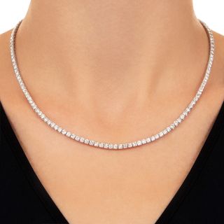 Estate 11.58 Carat Diamond Rivière Necklace