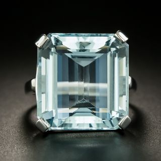 Estate 15.75 Carat Aquamarine Solitaire Ring - 2