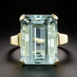 Estate 17.00 Carat Aquamarine Solitaire Ring - 3