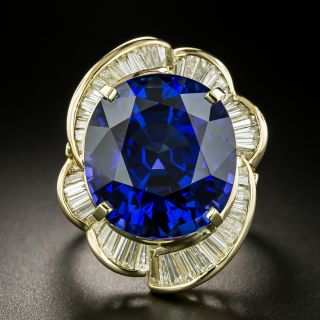 Estate 18.80 Carat Tanzanite and Diamond Ring - 2