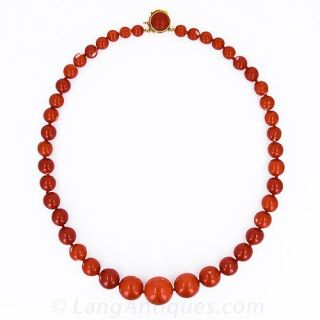 Estate 18 inch Coral Necklace