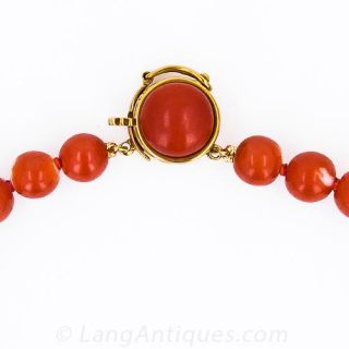 Estate 18 inch Coral Necklace