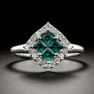 Estate 18K Alexandrite and Diamond Ring - 3