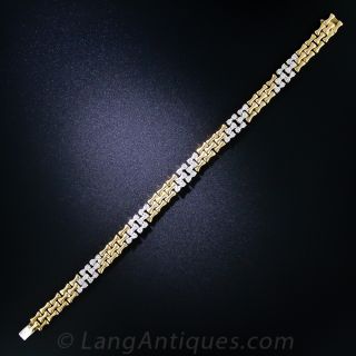 Estate 18K and Diamond Bracelet