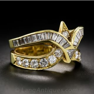 Estate 18K Diamond Band Ring