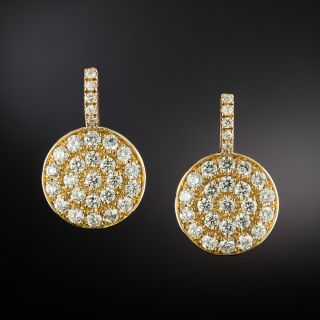Estate 18K Diamond Drop Earrings by Crivelli, Italy - 3