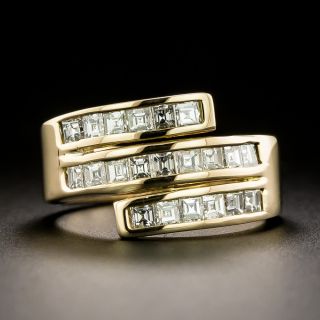 Estate 18K Diamond Wrap Band Ring - 3