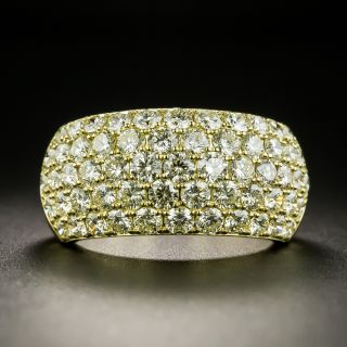 Estate 18K Pavé Diamond Band Ring - 1