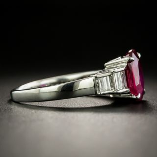 Estate 2.01 Carat Ruby and Diamond Ring - GIA