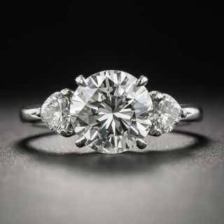Estate 2.03 Carat Diamond Platinum Engagement Ring - GIA J SI1 - 7