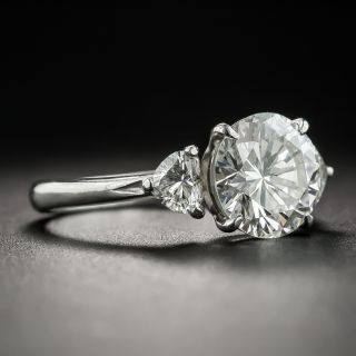 Estate 2.03 Carat Diamond Platinum Engagement Ring - GIA J SI1