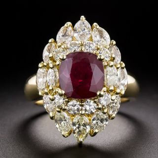 Estate 2.07 Carat Ruby and Diamond Ring - 2