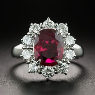 Estate 2.09 Carat Thai Ruby and Diamond Ring - 2