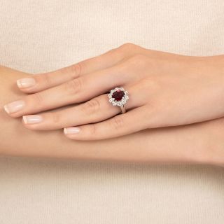Estate 2.09 Carat Thai Ruby and Diamond Ring