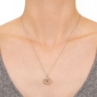 Estate 2.12 Carat Diamond Halo Pendant