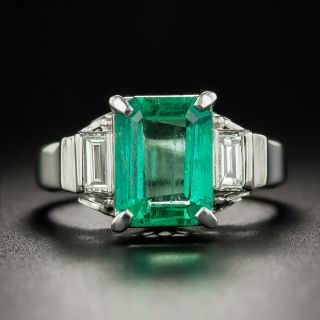 Estate 2.13 Carat Emerald and Diamond Ring - 2