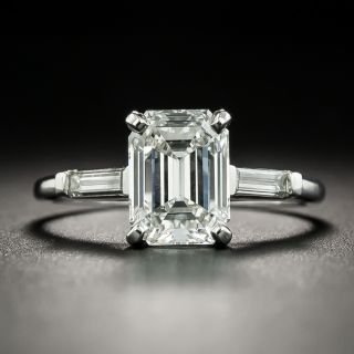 Estate 2.14 Carat Emerald-Cut Diamond Engagement Ring - GIA F SI2 - 2