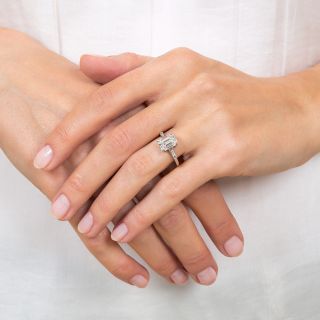 Estate 2.14 Carat Emerald-Cut Diamond Engagement Ring - GIA F SI2