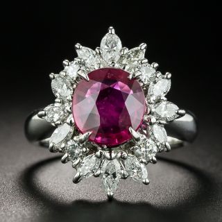 Estate 2.16 Carat Ruby and Diamond Ring - 1