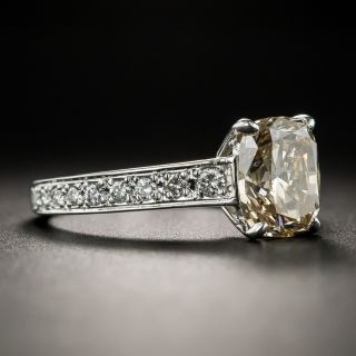 Estate 2.21 Carat Fancy Yellowish Brown Diamond Ring GIA SI1