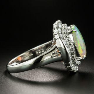 Estate 2.28 Carat Opal and Diamond Ring