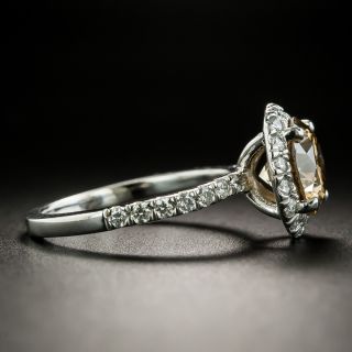 Estate 2.29 Carat Natural Dark Yellowish- Brown Diamond Ring - GIA