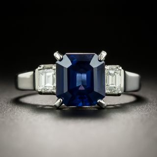 Estate 2.30 Carat Sapphire and Diamond Ring - 3